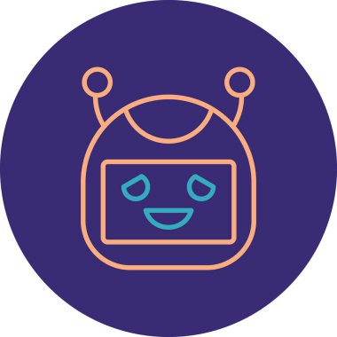 Robot simgesinin vektör illüstrasyonu