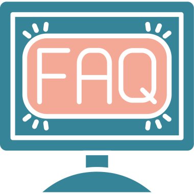 Faq. Web simgesi basit illüstrasyon