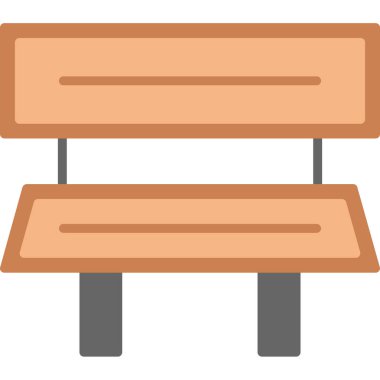 Yedek kulübesi Web simgesi basit illüstrasyon