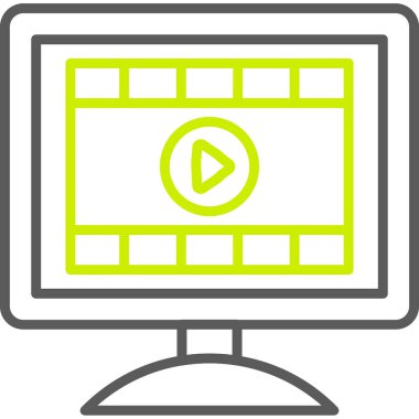 video simgesi, vektör illüstrasyonu