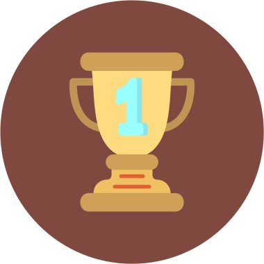 Kupa vektör düz simgesi