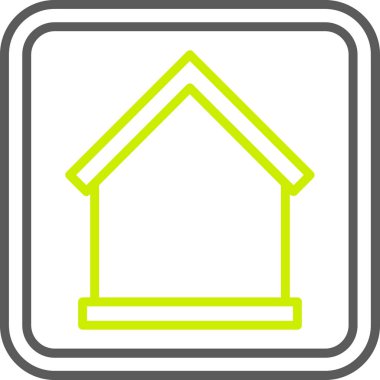 Moda Biçimli Ev Simgesi İzole Arkaplan