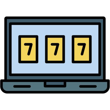 çevrimiçi oyun renk ikonu vektörü. Online oyun işareti. izole edilmiş sembol çizimi