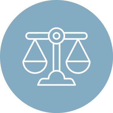 adalet ve hukuk çizgisi vektör ikonu tasarımı