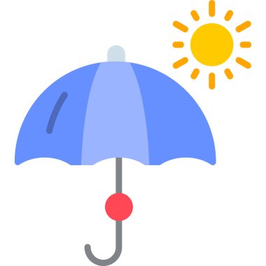 şemsiye simgesi vektör illüstrasyonu