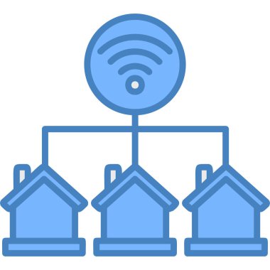 Kablosuz. Web simgesi basit illüstrasyon