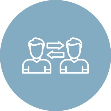 iş takım çalışması simgesi düz stil.