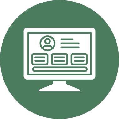 Basit web sayfası, web vektör illüstrasyonunun web simgesi