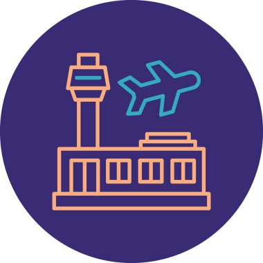 Havaalanı simgesinin vektör illüstrasyonu