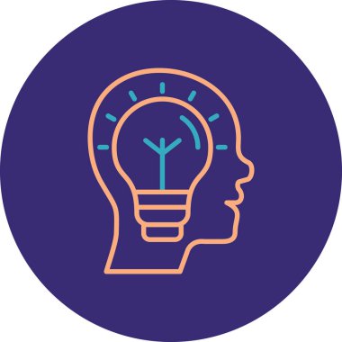 Ampul simgesinin vektör illüstrasyonu