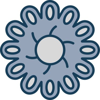 Çiçek. Web simgesi basit illüstrasyon