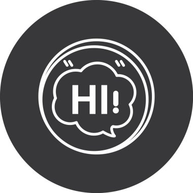 Beyaz arkaplanda satır sohbet simgesi izole edildi. Renkli taslak konsepti. vektör