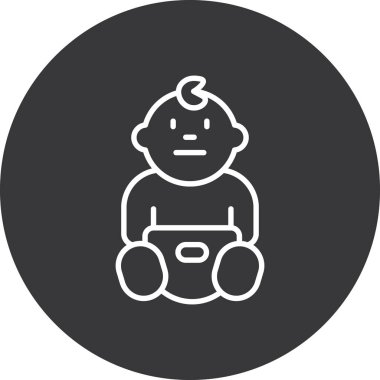 bebek oyuncağı simgesi, basit stil