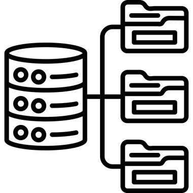 veritabanı. Web simgesi basit illüstrasyon