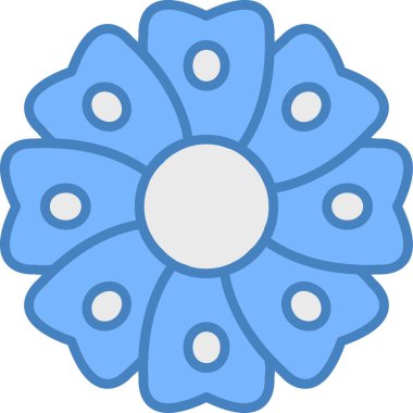Çiçek. Web simgesi basit illüstrasyon