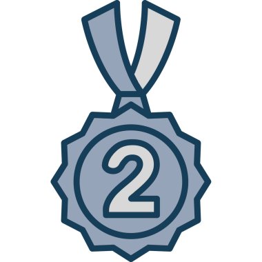 ödül madalya ikonu vektör illüstrasyonu