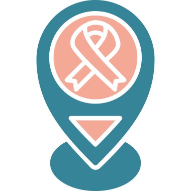 Göğüs kanseri renkli vektör çizimi