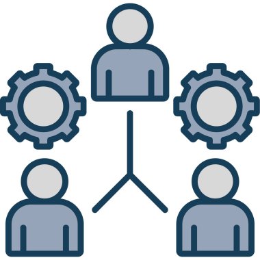 iş takımı düz vektör simgesi