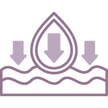 su damlası ikon vektör illüstrasyonu