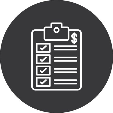 Kontrol listesi simgesi vektör illüstrasyonu