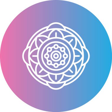 güzel oryantal süsleme çizgisi vektör simgesi