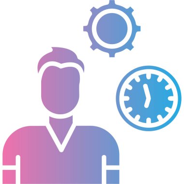 Zaman simgesi vektör illüstrasyonu