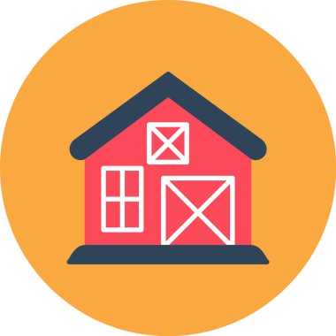 barn vector glyph icon design
