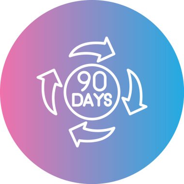 9 yıllık simge, ana hatlar vektör işareti