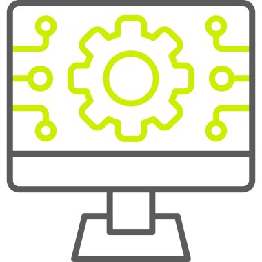 bilgisayar izleyici vektör simgesi