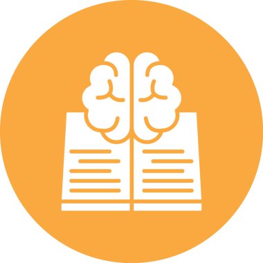 Beyin. Web simgesi basit illüstrasyon