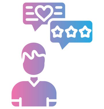 Müşteri gözden geçirme simgesi vektörü. İnce çizgi işareti. izole edilmiş sınır sembolü çizimi