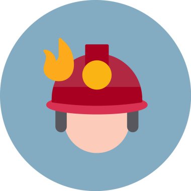 İtfaiyeci. Web simgesi basit illüstrasyon