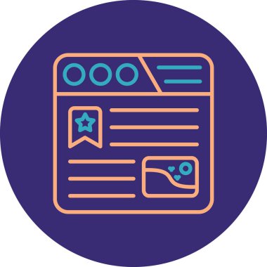 Web simgesi vektör illüstrasyonu