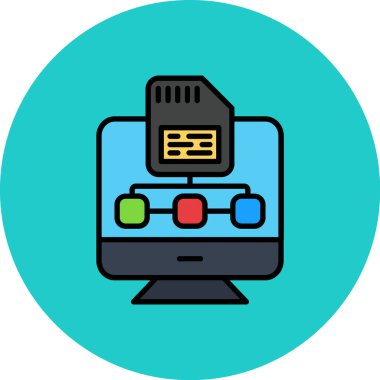 Dizüstü bilgisayar simgesi vektör çizimi