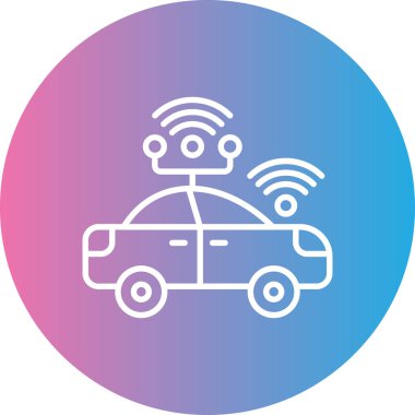 Benzersiz Otomobil Vektörü Kabartma Simgesi