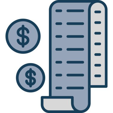 Dolar banknot ikonu. düz dizayn.