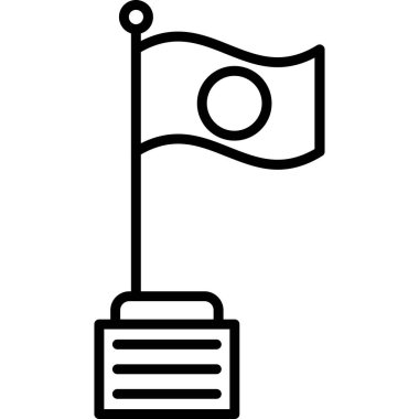 bayrak ikonu vektör illüstrasyonu