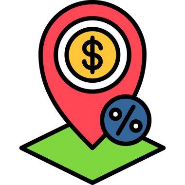 konum dolar konum simgesi