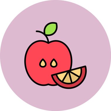 meyve ikonu vektör illüstrasyonu