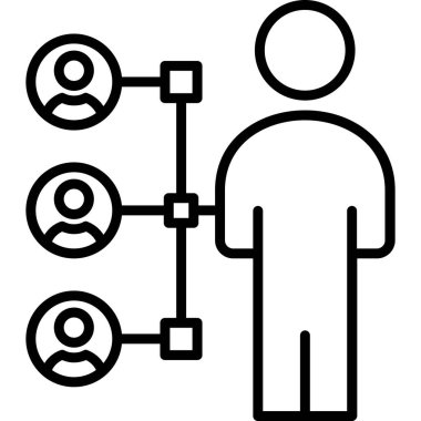 ağ bağlantısı kişilerinin ana hat biçiminde simgesi