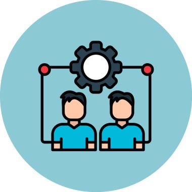 Takım çalışması simgesi vektör illüstrasyonu