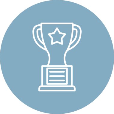 Kupa. Web simgesi basit illüstrasyon