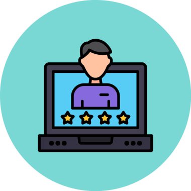 çevrimiçi derecelendirme rengi vektör illüstrasyonu