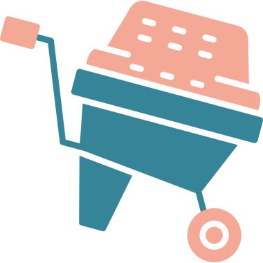 el arabası, web simgesi basit illüstrasyon