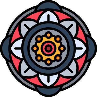 Pusula. Web simgesi basit illüstrasyon