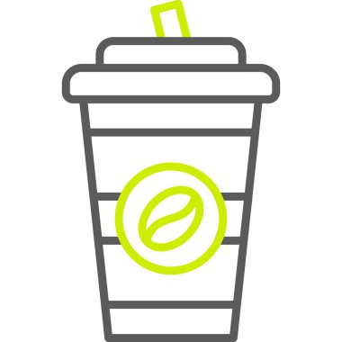 Kahve ikonu. Vektör illüstrasyonu