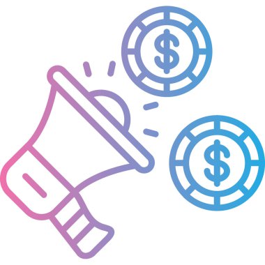 Dolar. Web simgesi basit illüstrasyon