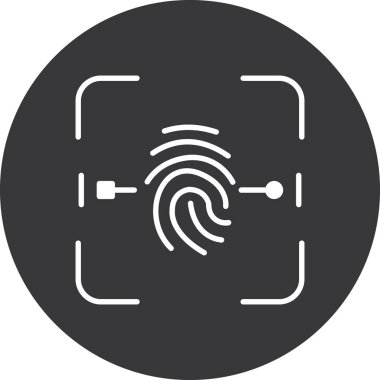 parmak izi vektör simgesi modern basit illüstrasyon