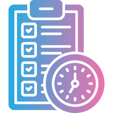 Kontrol listesi. Web simgesi basit illüstrasyon