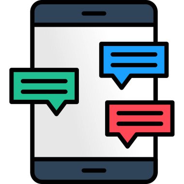 Konuş. Web simgesi basit illüstrasyon